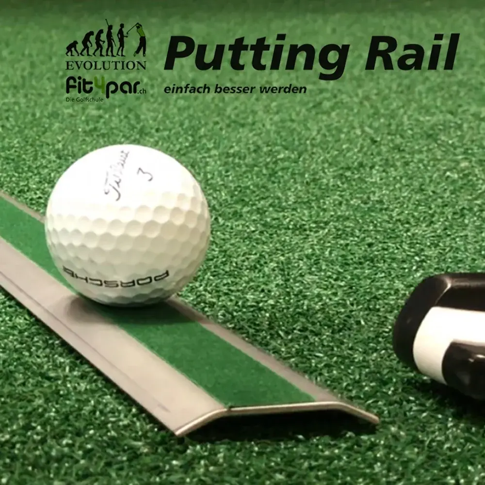 FIT4PAR Putting Rail — Trainingshilfe aus rostfreiem Edelstahl, handgefertigt in der Schweiz