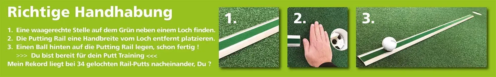FIT4PAR Putting Rail — richtige Handhabung für eine saubere Startlinie
