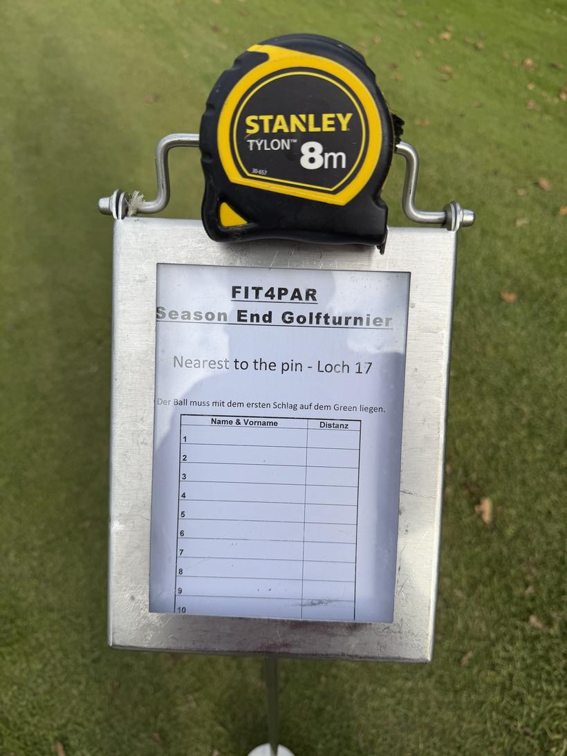 Nearest to the Pin — FIT4PAR Season End Golfturnier, Loch 17