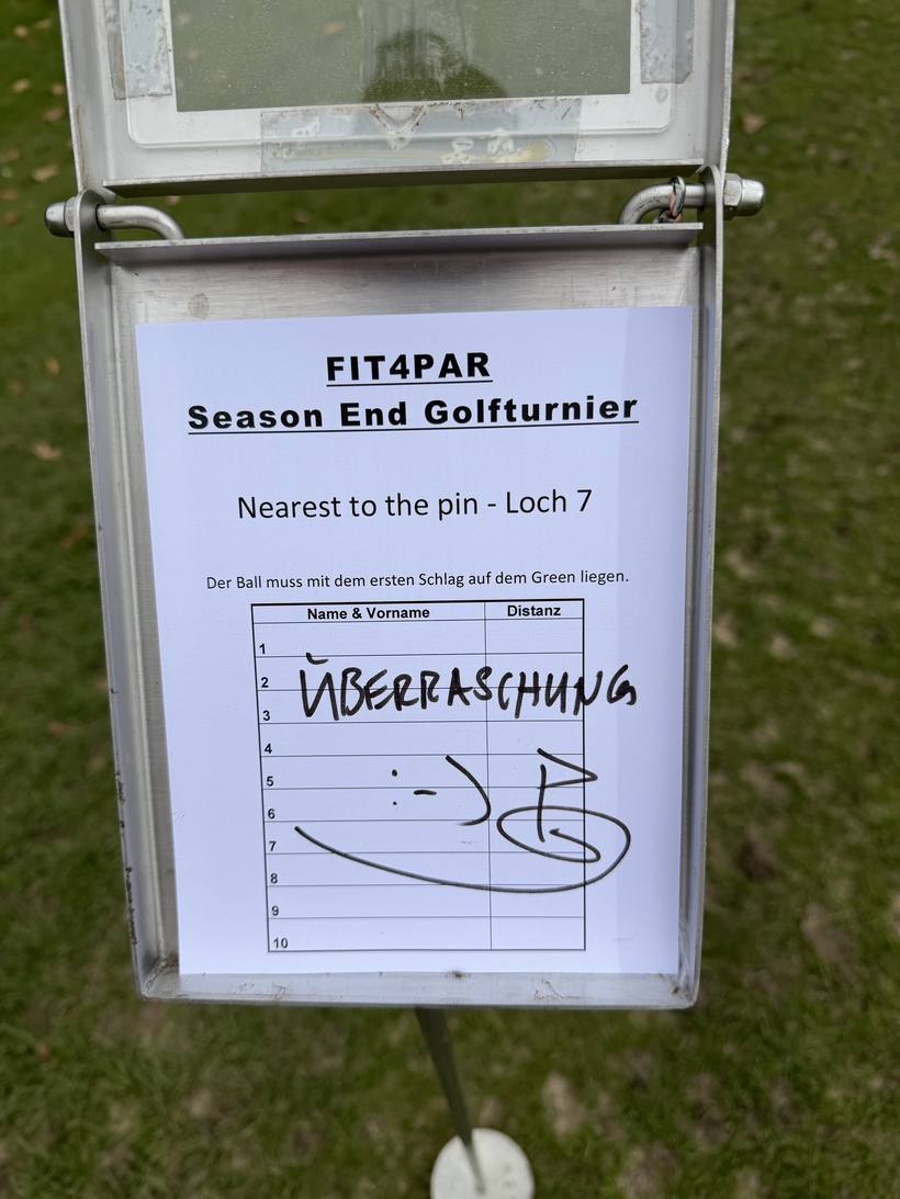 Nearest to the Pin — FIT4PAR Season End Golfturnier, Loch 7